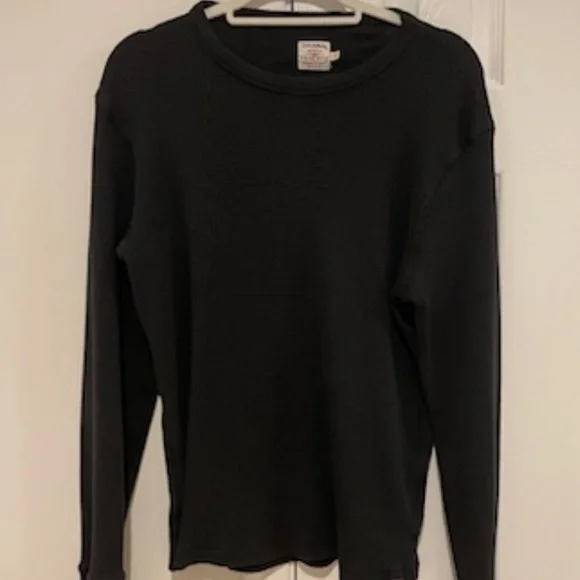 Faherty Waffle Crew Thermal Long Sleeve Top Pima Cotton - Picture 3 of 6